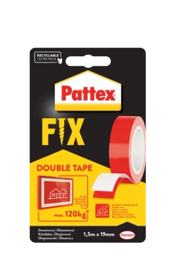 Pattex FIX Taśma Dwustronna Obciążenia do 120kg Wodoodporna 19mm x 1,5m