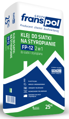Franspol FP-12 Klej do Ociepleń Styropianu Zatapiania Siatki 2w1 25kg