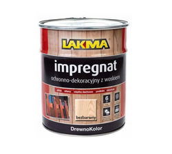Lakma Drewnokolor Impregnat Ochronno Dekoracyjny z Woskiem Bezbarwny 4L