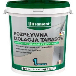 Ultrament Rozpływna Izolacja Uszczelniająca Przeciwwodna Tarasów Balkonów 15kg