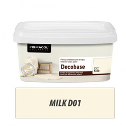 Primacol Decobase Farba Lateksowa Dekoracyjna Kolor Milk D01 1L
