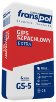 Franspol GS-5 Extra Gips Szpachlowy Wolnowiążący do Szlifowania 20kg