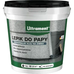Ultrament Lepik do Przyklejania Papy Bitumicznej Asfaltowej 1kg