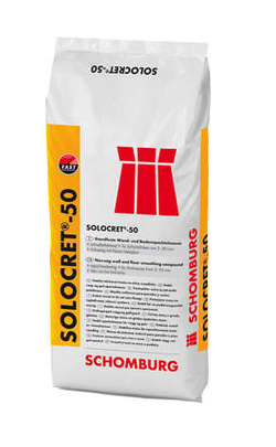 Schomburg SOLOCRET-50 Zaprawa Szpachlowa Wyrównawcza Wzmocniona Szybkowiążąca 25kg