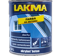 Lakma Akrybet Farba Zewnętrzna Akrylowa do Betonu Cementu Gipsu Czerwona Tlenkowa 4L