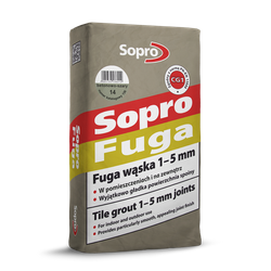 Sopro Fuga Wąska Spoina do Kamienia Naturalnego Płytek Wodoodporna Betonowo-Szara 25kg