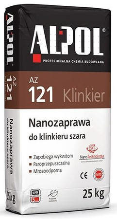 Alpol AZ 121 Nanozaprawa do Murowania Fugowania Klinkieru Szara 25kg