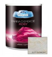 Guardi Farba Dekoracyjna Metaliczna Efekt Rosy Złoty Słomkowy 1L