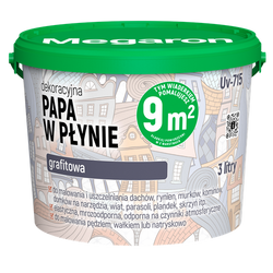 MEGARON UV-715 Papa w Płynie Dekoracyjno Ochronna Dekarska Grafitowa 3L