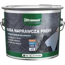 Ultrament Masa Bitumiczna Dekarska Uszczelniająca z Włóknami 5kg