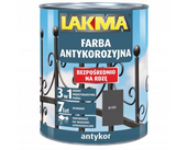 Lakma Antykor Farba Antykorozyjna Ochronno Dekoracyjna do Metalu Grafit 0,75L