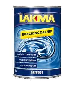 Lakma Akrybet Rozpuszczalnik Rozcieńczalnik do Farb Mycia Narzędzi 1L