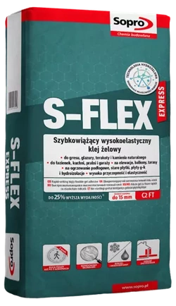 Sopro S-Flex Express Klej Żelowy Montażowy Szybkowiążący Elastyczny 22,5kg