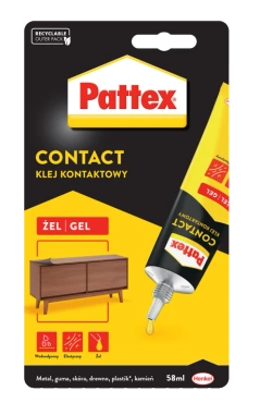 Pattex Contact Klej Kontaktowy w Żelu Szybkowiążący Uniwersalny 58g