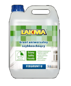 Lakma Fixgrunt Grunt Podkład Ściany Mury Elewacje Wewnętrzny Zewnętrzny 10L
