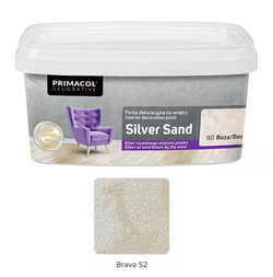 Primacol SILVER SAND Farba Dekoracyjna Strukturalna Mieniąca Brava S2 1L
