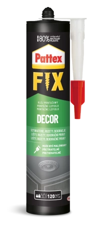 Pattex FIX DECOR Klej Montażowy Dyspersyjny Wewnętrzny Uniwersalny 400g