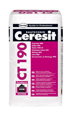 Ceresit CT 190 Klej do Ociepleń Montażu Wełny Mineralnej Zatapiania Siatki 25kg