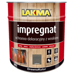 Lakma Drewnokolor Impregnat Ochronno Dekoracyjny z Woskiem Grafit 10L