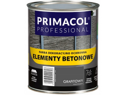 Primacol Farba do Betonowych Ogrodzeń Słupów Fundamentów Fasad Grafit 0,7L
