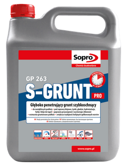 Sopro S-GRUNT GP 263 Grunt Podkład Głębokopenetrujący Szybkoschnący 10kg