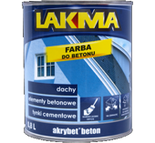 Lakma Akrybet Farba Zewnętrzna Akrylowa do Betonu Cementu Gipsu Biała 10L