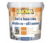 Lakma FASMAL Farba Akrylowo Silikonowa Odporna na Grzyby Glony Pleśń UV Biała 1L
