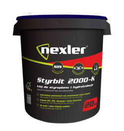 NEXLER STYRBIT 2000 K Masa Bitumiczno Kauczukowa do Styropianu Blachy Betonu 20kg
