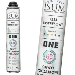 ISUM ONE Pianoklej Pistoletowy Ekspresowy 60 Sekund Montażowy 750ml