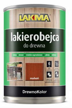 Lakma DREWNOKOLOR Lakierobejca Akrylowa do Drewna Połysk Mahoń 2,5L