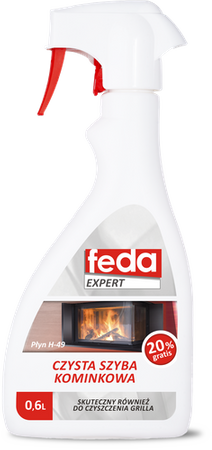 Feda Expert H-49 Płyn do Czyszczenia Smoły Sadzy z Szyb Kominkowych 0,6L