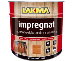 Lakma Drewnokolor Impregnat Ochronno Dekoracyjny z Woskiem Tik 4L