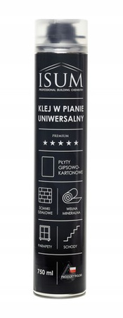 Isum Pianoklej Budowlany do GK Ociepleń Ścianek Działowych Parapetów 750ml