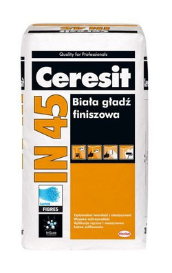 Ceresit IN 46 Gładź Szpachlowa Polimerowa Gotowa Łatwa do Szlifowania Biała 10kg