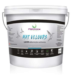 Ponteck Mat Velours Lakier Dekoracyjno Ochronny do Tynku Betonu Tapet 2,5L