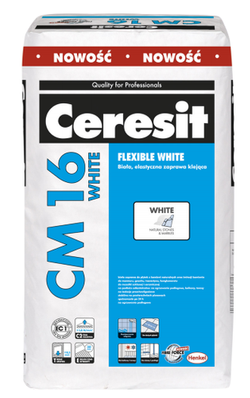 Ceresit CM16 White Klej do Glazury Kamienia Wzmocniona Włóknami Biała 22,5kg