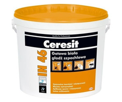 Ceresit IN 46 Gładź Szpachlowa Polimerowa Gotowa Łatwa do Szlifowania Biała 25kg