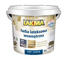 Lakma Top Latex Farba Lateksowa Zmywalna Odporna Wewnętrzna Kolor Biały 1L