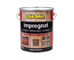 Lakma Drewnokolor Impregnat Ochronno Dekoracyjny z Woskiem Orzech Ciemny 4L