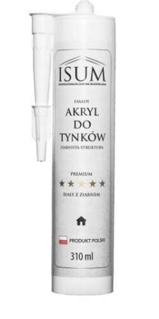 ISUM Akryl do Tynków Mozaikowych Uszczelniacz Naprawczy z Ziarnem 310ml