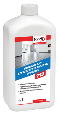 Sopro ZE 718 Koncentrat do Czyszczenia z Rdzy Nalotu Cementowego Wapiennego Tłuszczu 1L