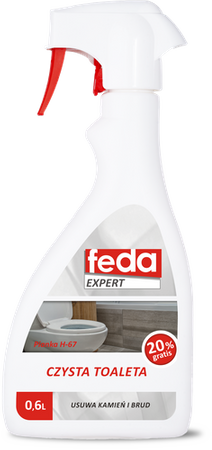 Feda H-67 Czysta Toaleta Środek Pianka do Czyszczenia Toalet WC 0,6L