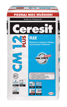 Ceresit CM 12 PLUS Zaprawa Klejowa do Marmuru Gresu Płytek z Włóknami Biała 25kg