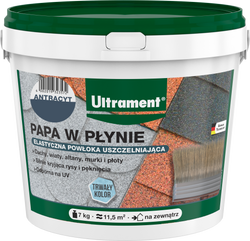 Ultrament Papa w Płynie Renowacyjna do Gontu Papy Dachówki Blach Antracyt 4kg