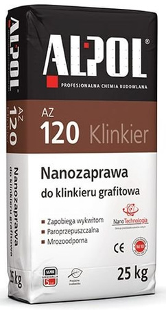 Alpol AZ 120 Nanozaprawa do Murowania Fugowania Klinkieru Grafitowa 25kg
