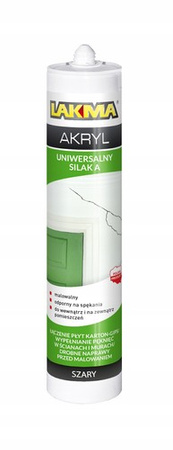 Lakma Silak A Akryl Uszczelniacz Uniwersalny Budowlany Malowalny Szary 0,28L