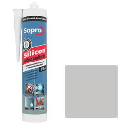 Sopro Silikon Sanitarny Uszczelniacz Przeciwgrzybiczny Srebrno Szary 310ml