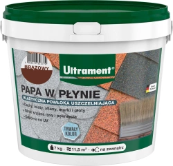 Ultrament Papa w Płynie Renowacyjna do Gontu Papy Dachówki Blach Brąz 7kg