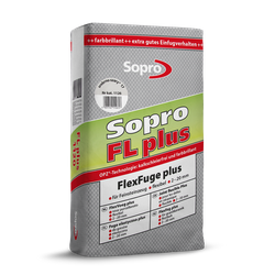 Sopro FL PLUS Fuga Elastyczna do Kamienia Gresu Betonu 2-20mm Srebrno Szara 15kg