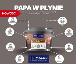 Primacol Papa w Płynie Na Beton Blachę Gont Papę Drewno Kolor Brązowy 1kg